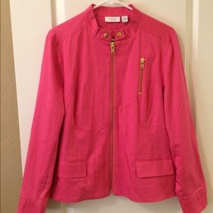 Chico’s pink jacket size 2